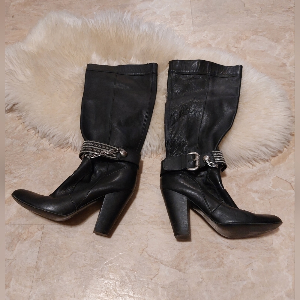 Leather  tall boots size 38